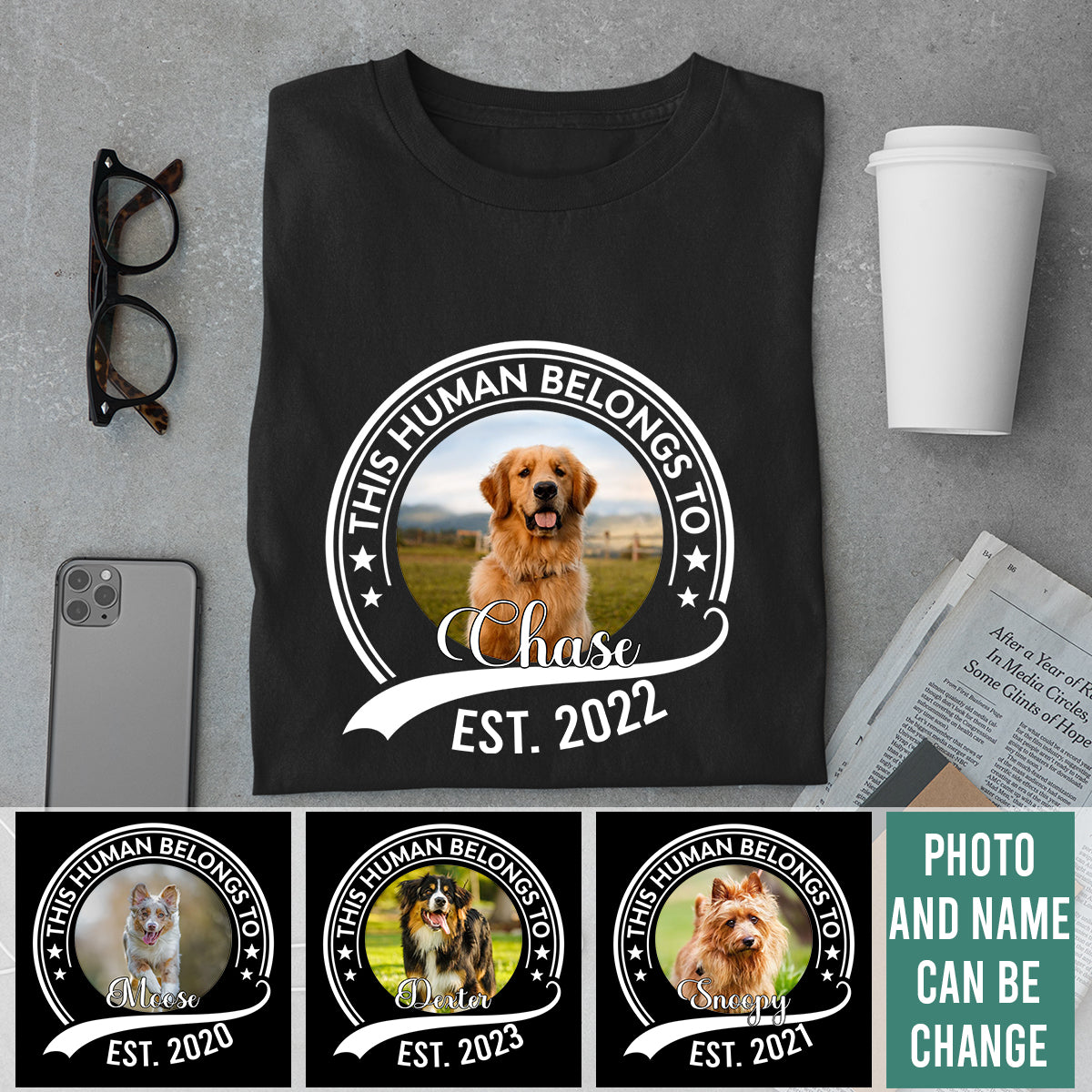 Human Belongs To Pet - Personalized Custom Shirt