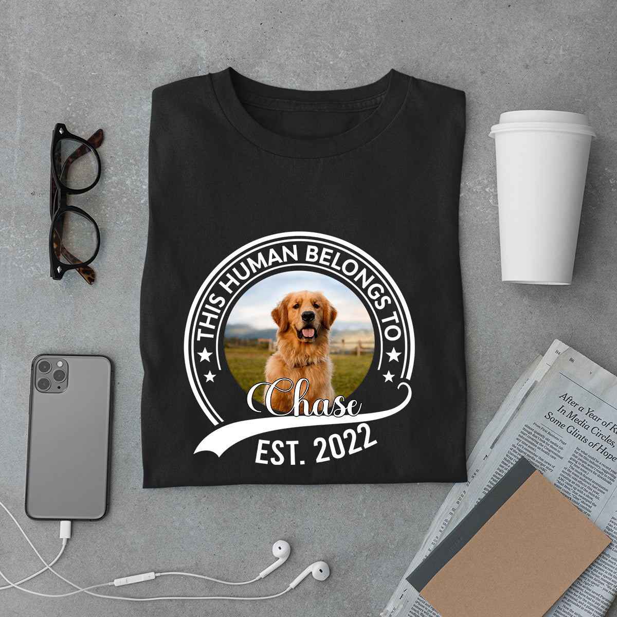 Human Belongs To Pet - Personalized Custom Shirt