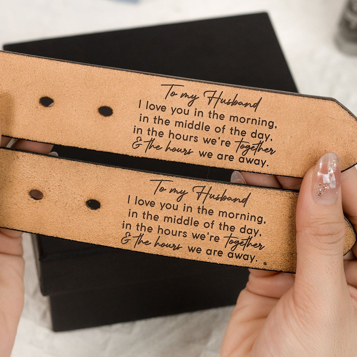 I Love You Every Day Gift For Boyfriend Gift For Husband - Personalized Engraved Leather Belt For Him Perfect Couple Gift