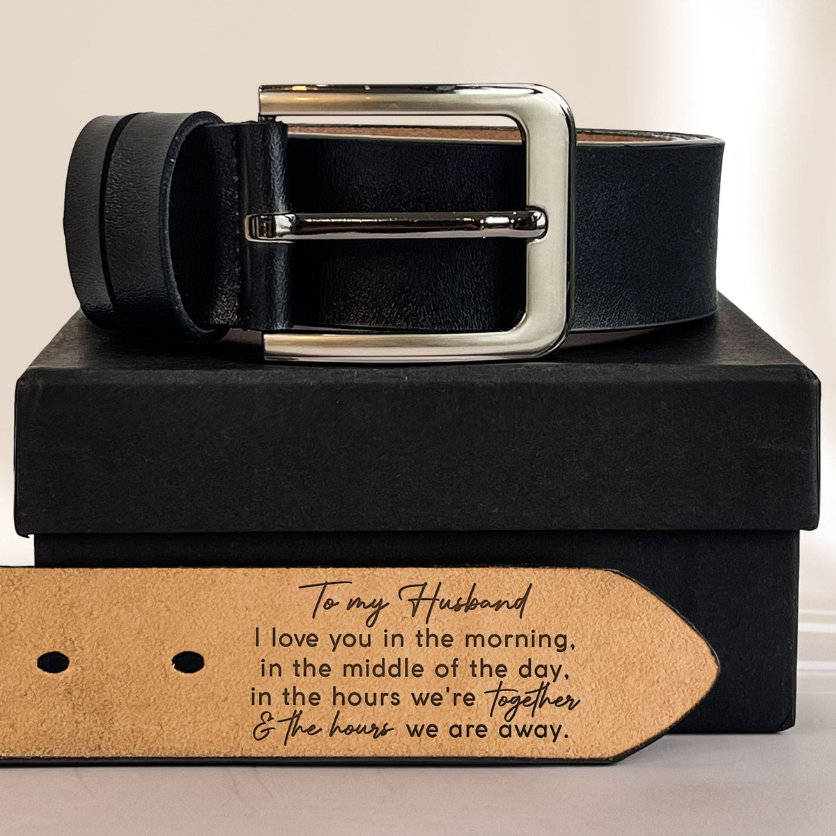I Love You Every Day Gift For Boyfriend Gift For Husband - Personalized Engraved Leather Belt For Him Perfect Couple Gift