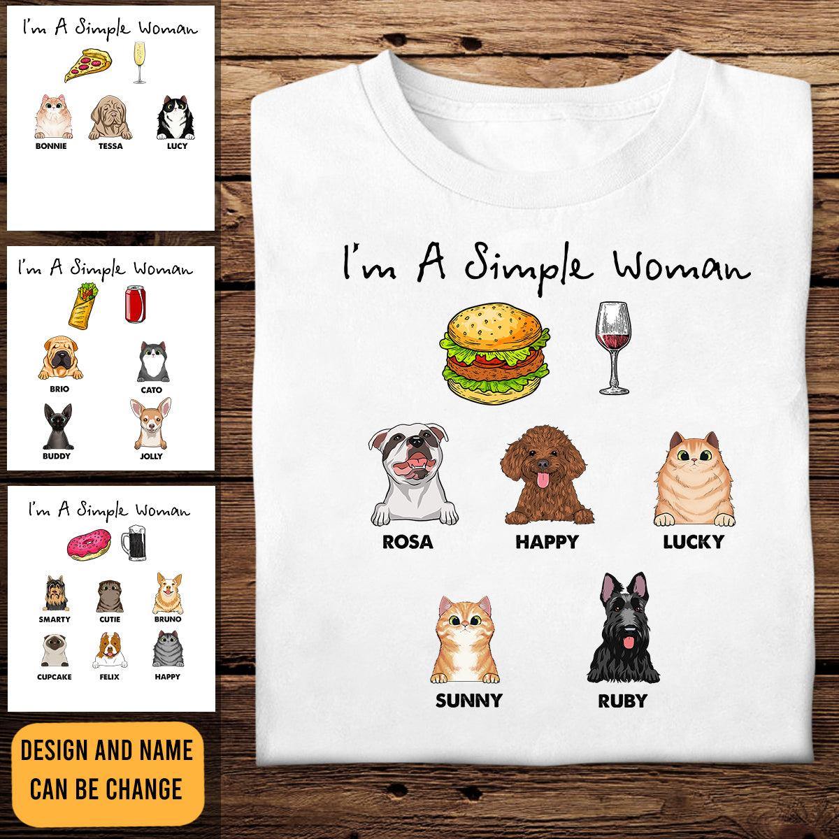 I Am A Simple Woman - Personalized Apparel - Gift For Dog Lovers