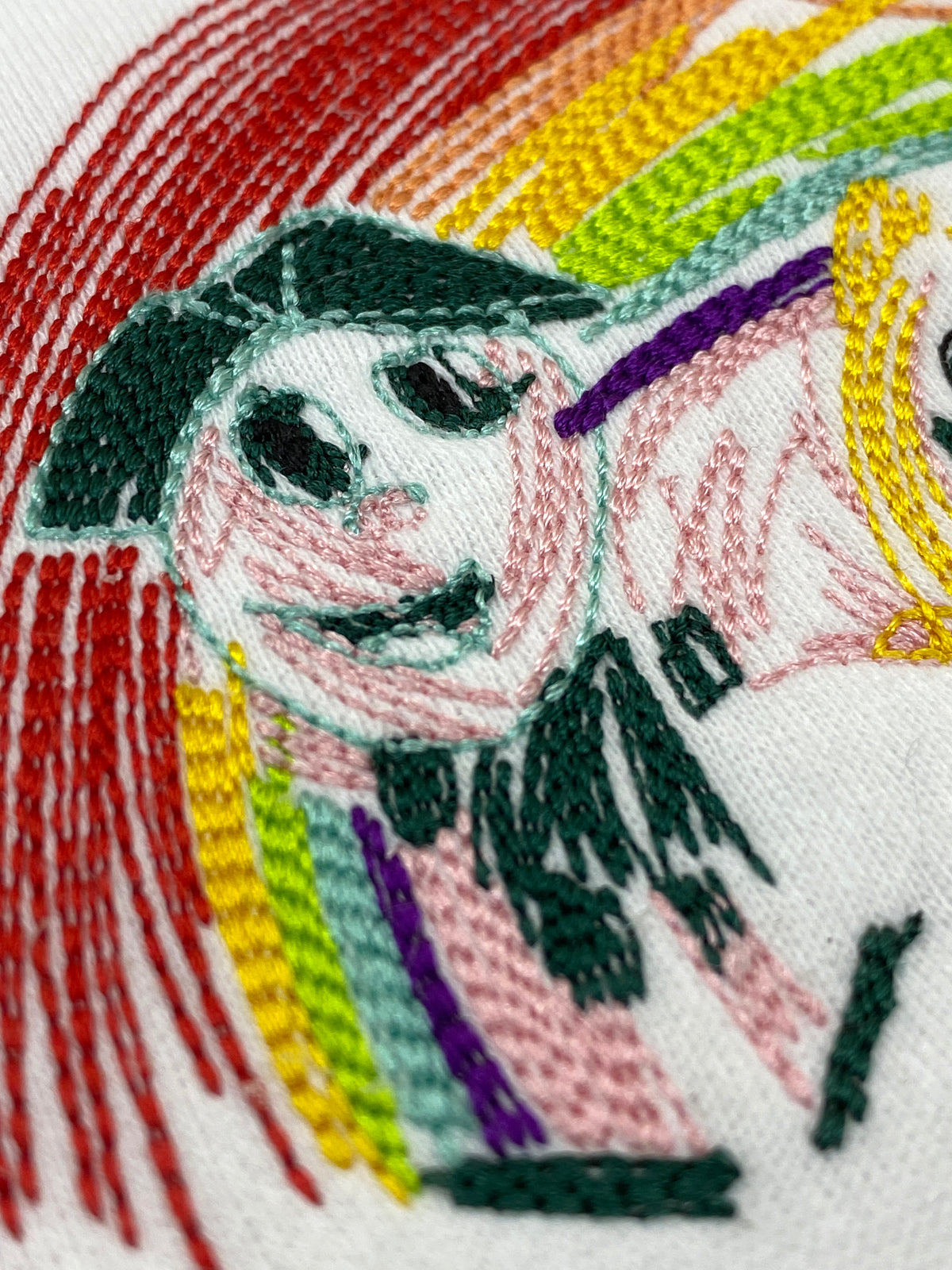 Personalized kids drawing artwork shirt - Embroidered custom photo shirt - Handmade shirt