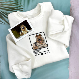 Personalized embroidered custom pet with photo shirt