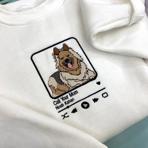 Personalized Embroidered Custom Dog Face with photo Sweatshirt