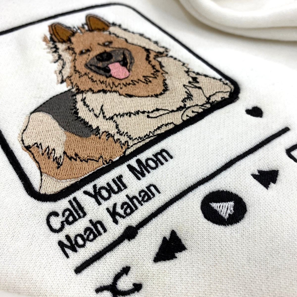 Personalized Embroidered Custom Dog Face with photo Sweatshirt