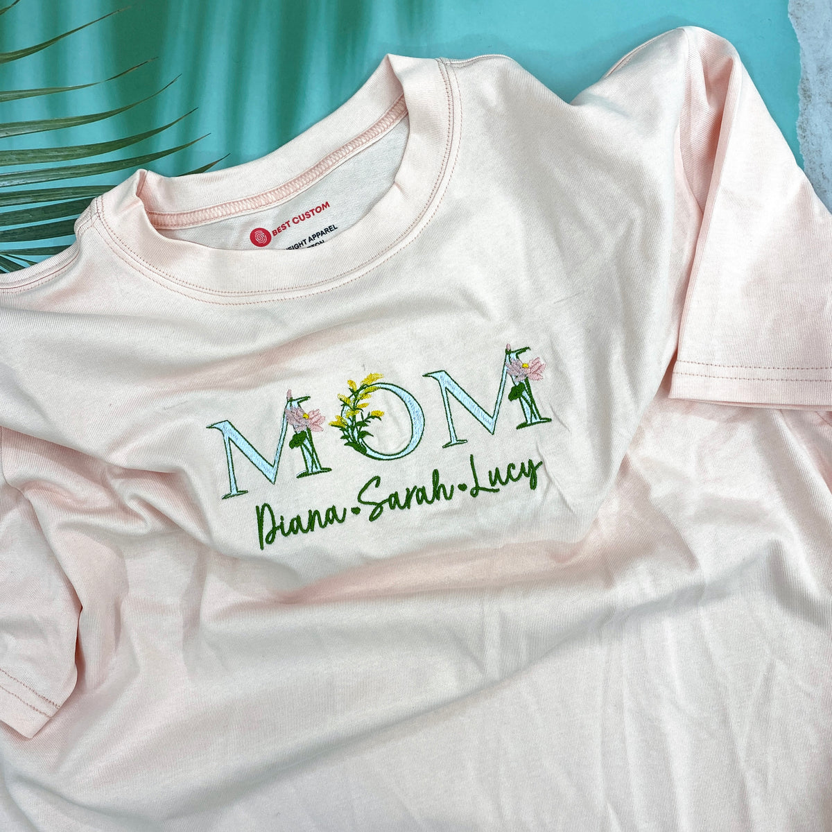 Mama Embroidered Fall Floral - Personalized Embroidered Apparel - Gift For Mother, Grandma, Sister