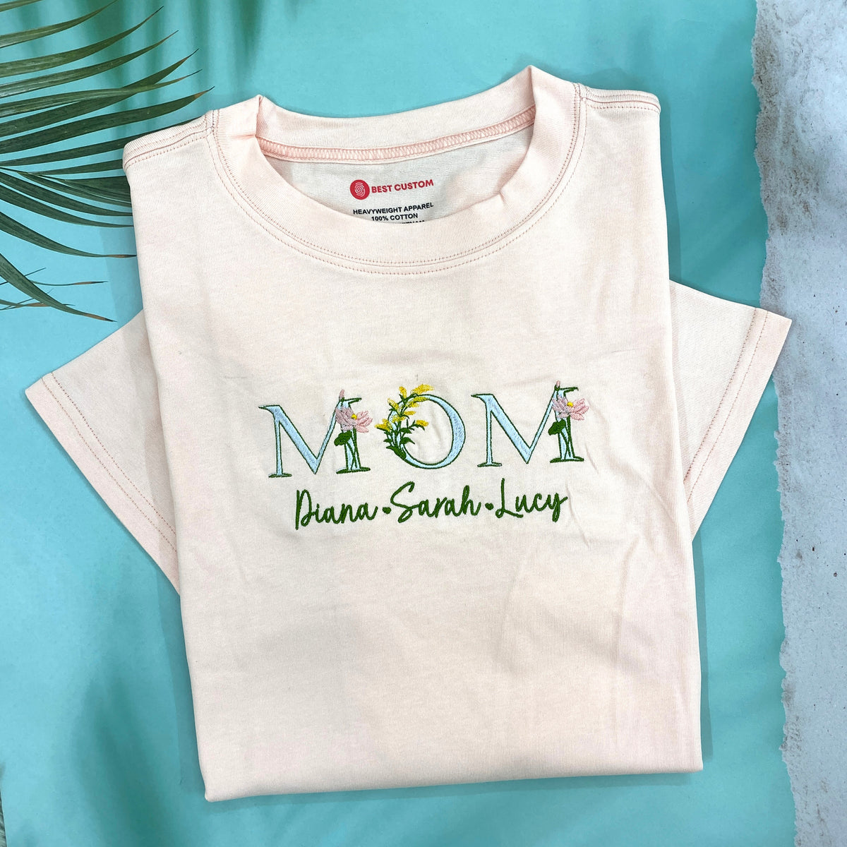 Mama Embroidered Fall Floral - Personalized Embroidered Apparel - Gift For Mother, Grandma, Sister