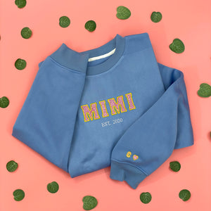 Mimi Glitter Custom Kid Name Embroidered Shirt