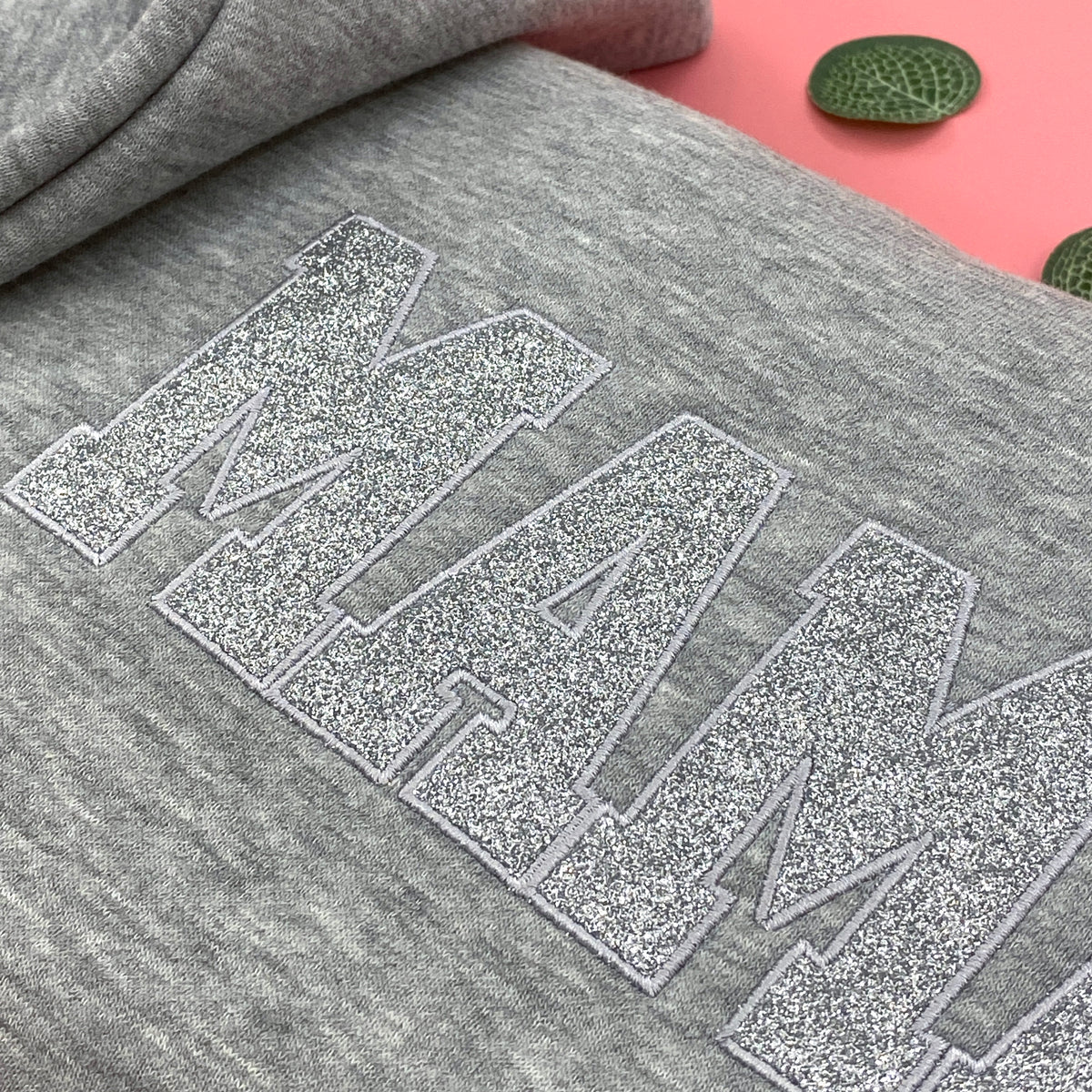 Mama Glitter Est Year Custom Kid Name Embroidered Shirt