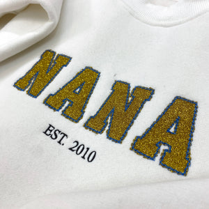 Mimi Glitter Custom Kid Name Embroidered Shirt