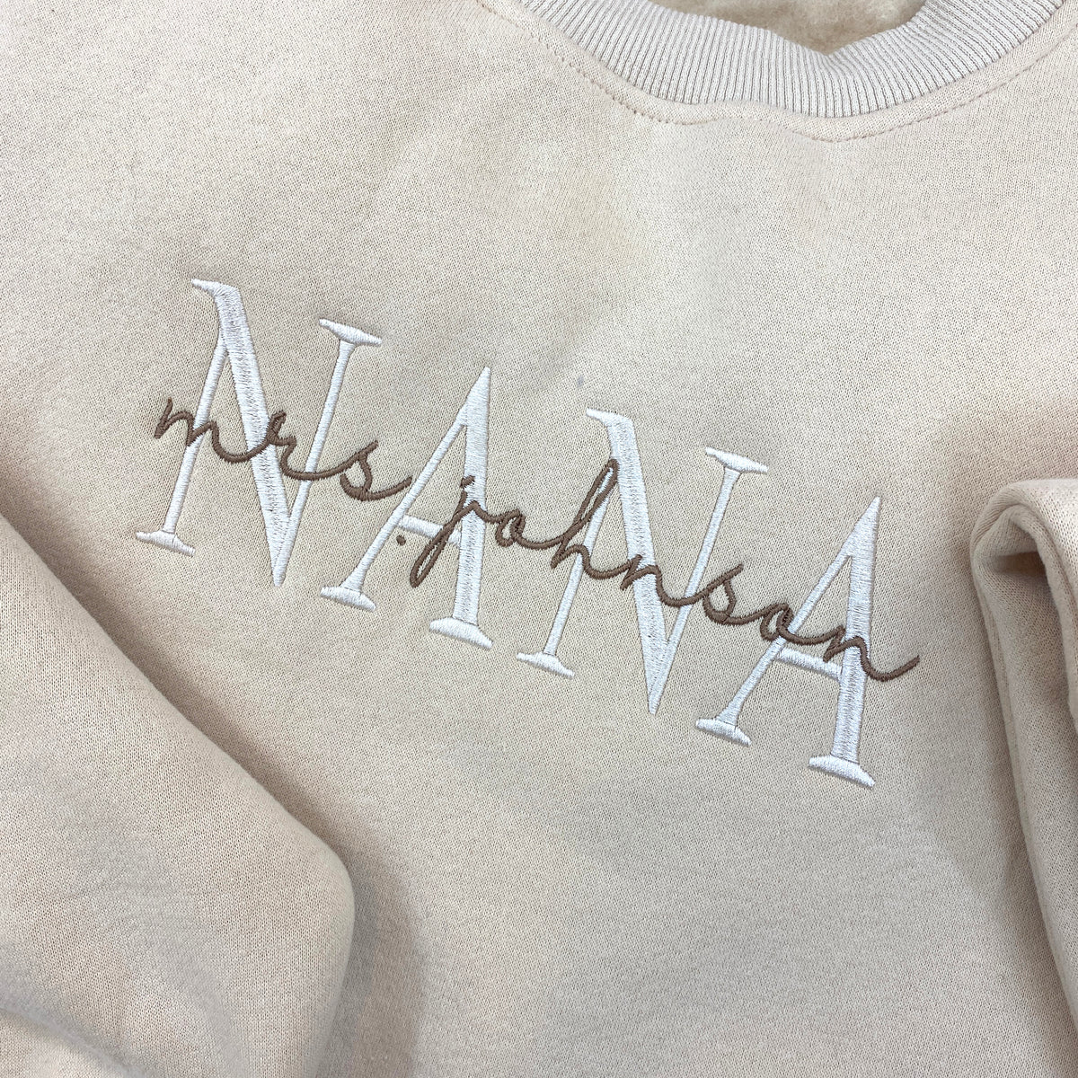 Personalized Mama With Kids Name Embroidered Apparel
