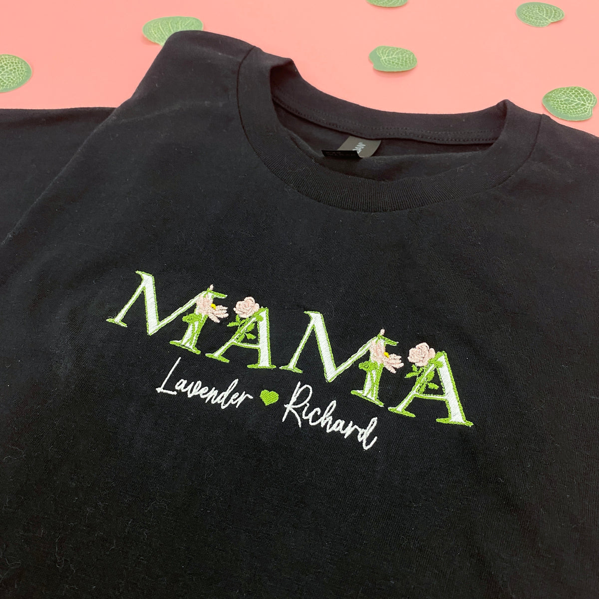 Mama Embroidered Fall Floral - Personalized Embroidered Apparel - Gift For Mother, Grandma, Sister