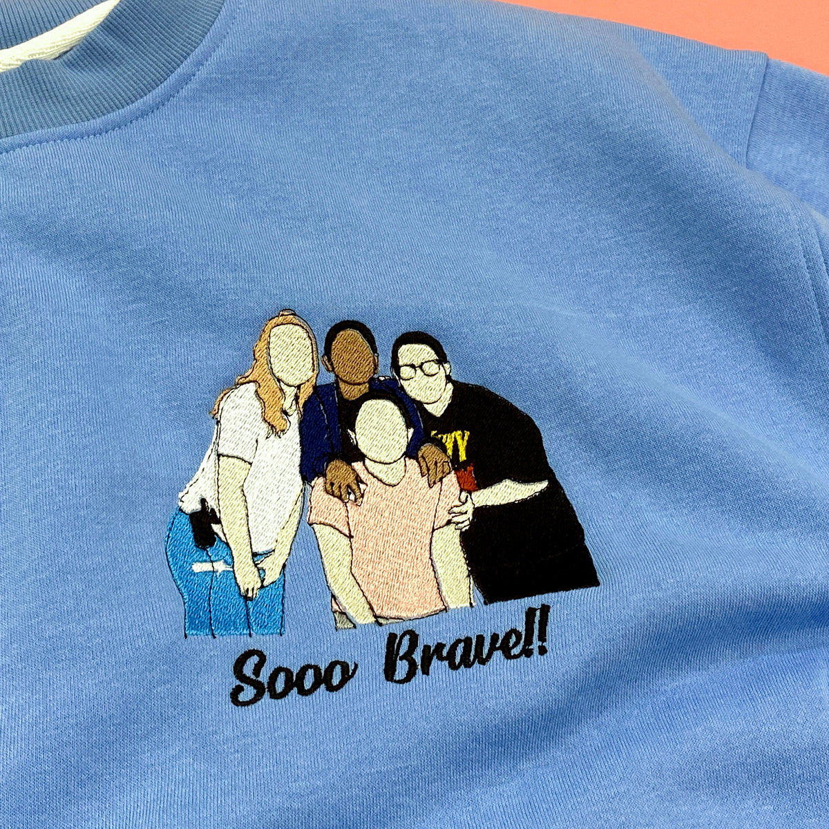 Personalized embroidered custom your own photo shirt - Handmade shirt