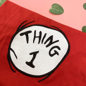 Mother, Dad Of All Things, Thing Number Embroidered Shirt