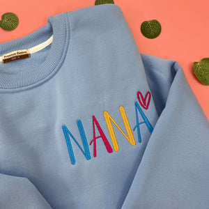 Custom Grandma Embroidery Shirt With Kids Name