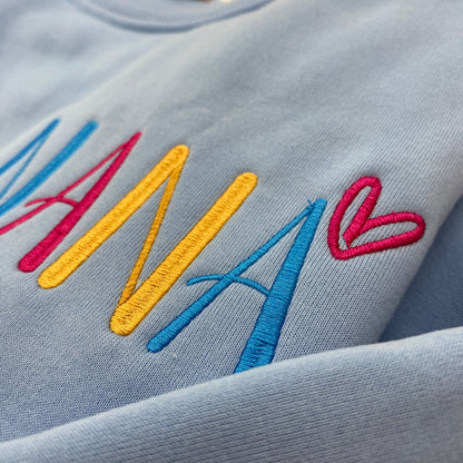 Custom Grandma Embroidery Shirt With Kids Name
