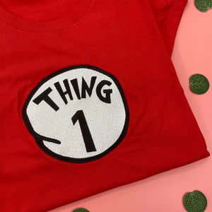 Mother, Dad Of All Things, Thing Number Embroidered Shirt