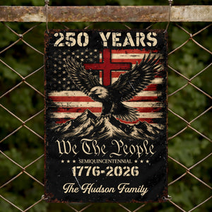 We The People Celebrating Freedom With Eagle And Stars,Personalized Metal Sign,Gift For Veterans