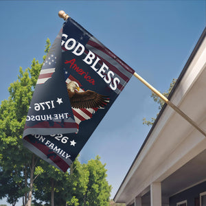 God Bless America With Eagle And American Flag,Personalized Flag,Gift For Patriotic Americans