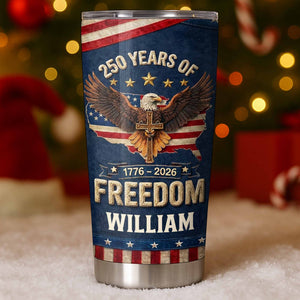 Freedom Bald Eagle Tumbler, Stainless Steel Tumbler, Gift For Veterans