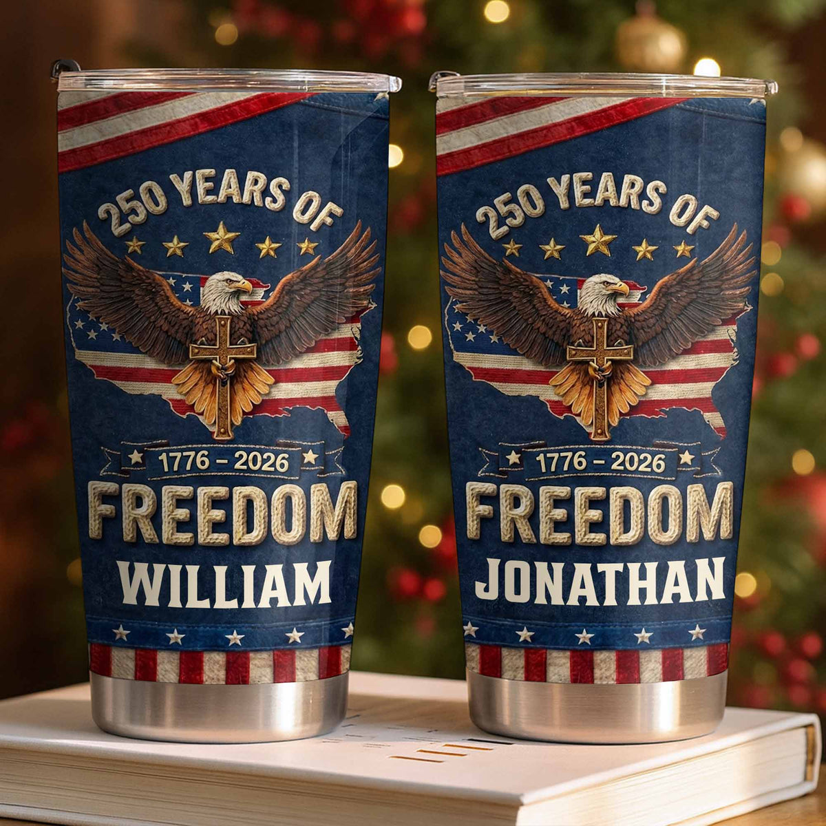 Freedom Bald Eagle Tumbler, Stainless Steel Tumbler, Gift For Veterans