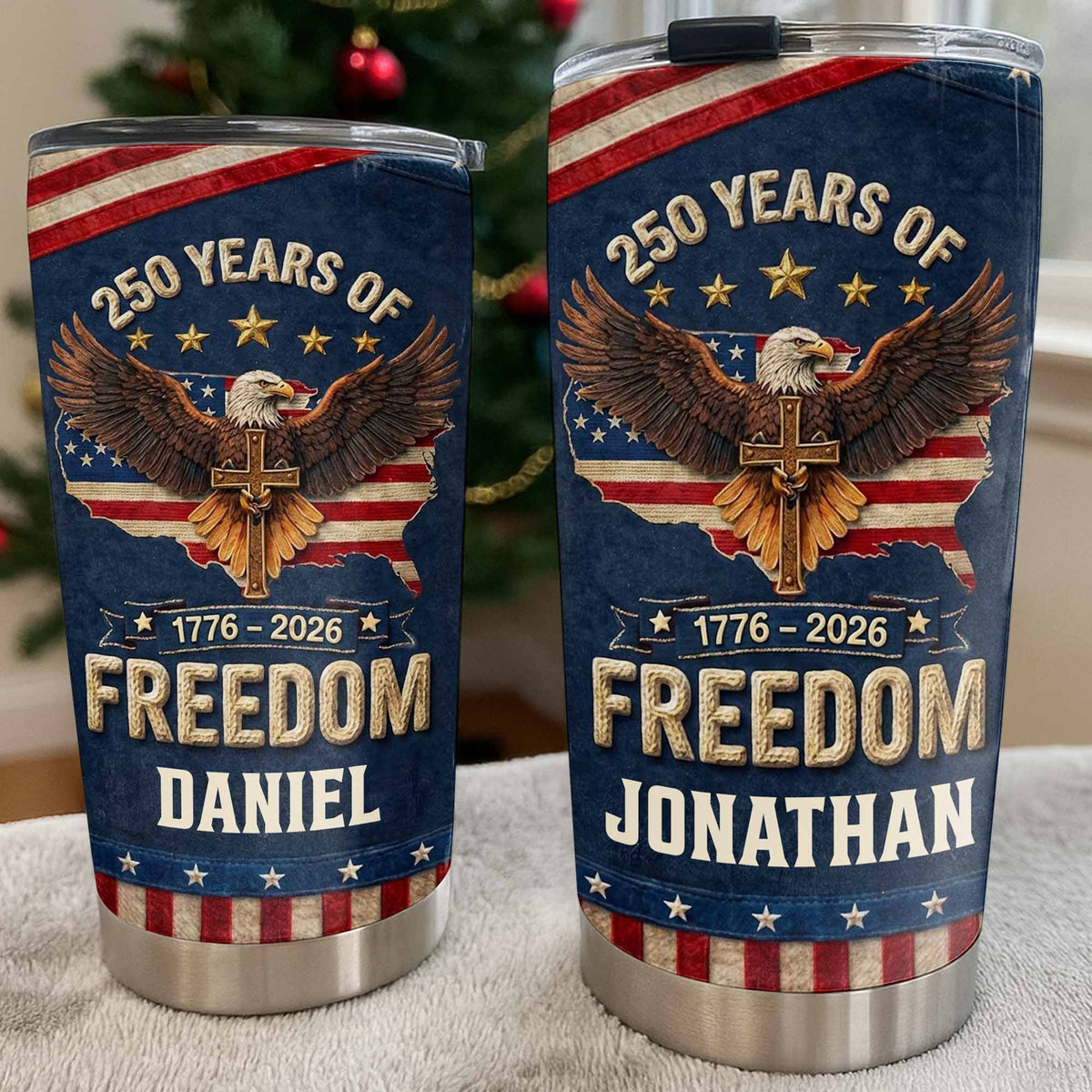 Freedom Bald Eagle Tumbler, Stainless Steel Tumbler, Gift For Veterans