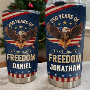 Freedom Bald Eagle Tumbler, Stainless Steel Tumbler, Gift For Veterans