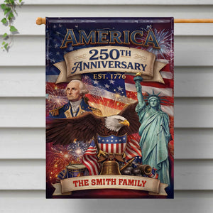 America Anniversary, Personalized Flag, Gift For Family and Patriots
