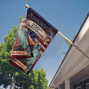 America Anniversary, Personalized Flag, Gift For Family and Patriots
