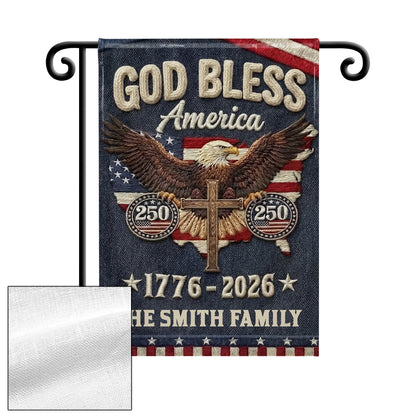 God Bless America, Personalized Flag, Gift For Patriots and Family