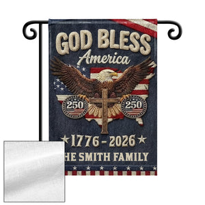 God Bless America, Personalized Flag, Gift For Patriots and Family