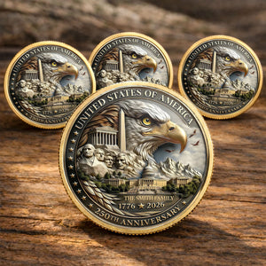 United States 250th Anniversary, Custom Commemorative Coin, Family Gift