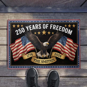 250 Years Of Freedom, Personalized Doormat, Gift For Patriotic Families
