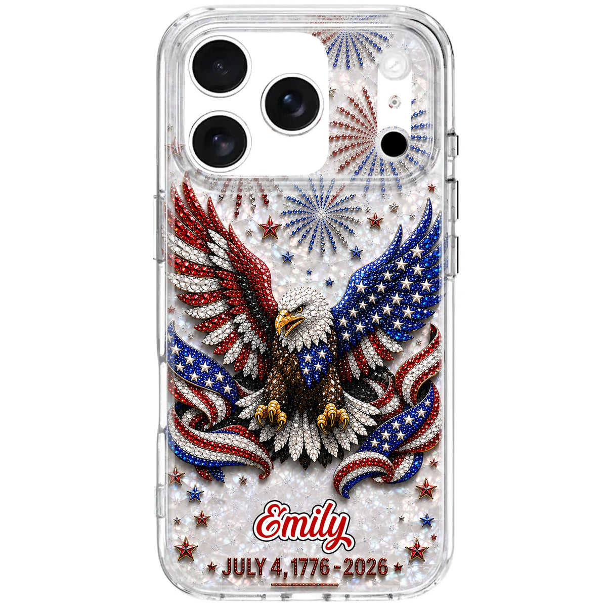 United States Of America, Personalized Clear Phone Case, Gift For Patriots