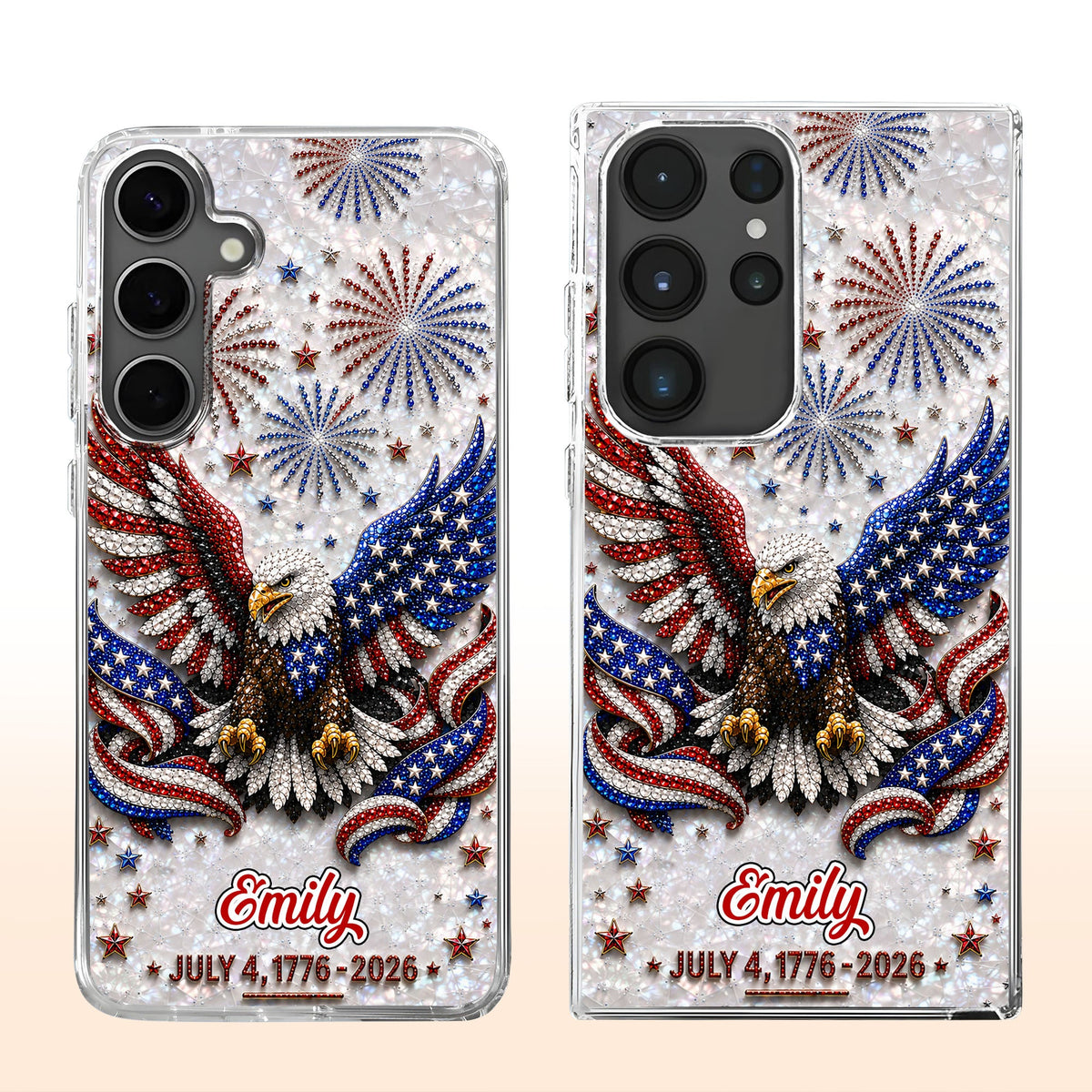 United States Of America, Personalized Clear Phone Case, Gift For Patriots