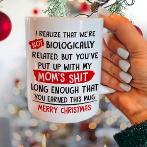 Funny Mug For Him Step Dad Gift For StepDad Not Biologically Christmas Mug