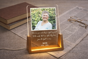 Custom Memorial Photo LED Night Light, Mom In Loving Memory Light Plaque, Grandma Memorial Gift, Remembrance Sympathy Gift