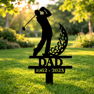 Personalized Golfer Memorial Stake, Golfer Name Sign, Golfer Loss, Sympathy Sign, Grave Marker, Remembrance Stake, Garden Sign, Golf Lover Gift