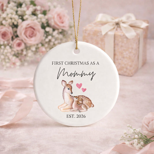 New Mom Ornament, Promoted to Mom Keepsake, First Christmas as Mommy, First Time Mama Keepsake, Gift for new Mom, Baby Shower Gift