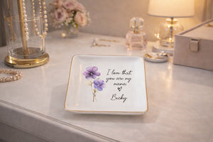 Custom Jewelry Dish For Mama, Unique Gift To Mother, Kids Name Trinket Dish, Gifts for Mum/Grandma/Nana, Mothers Day Gifts