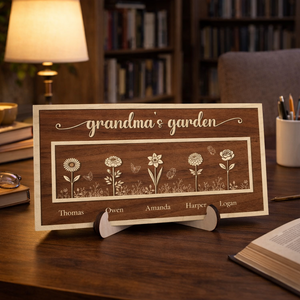 Personalized Grandma's Garden Frame, Birth Month Flowers Sign, Gift for Mom Nana, Mother's Day Gift from Kids Grandkids, Birthday Gift for her