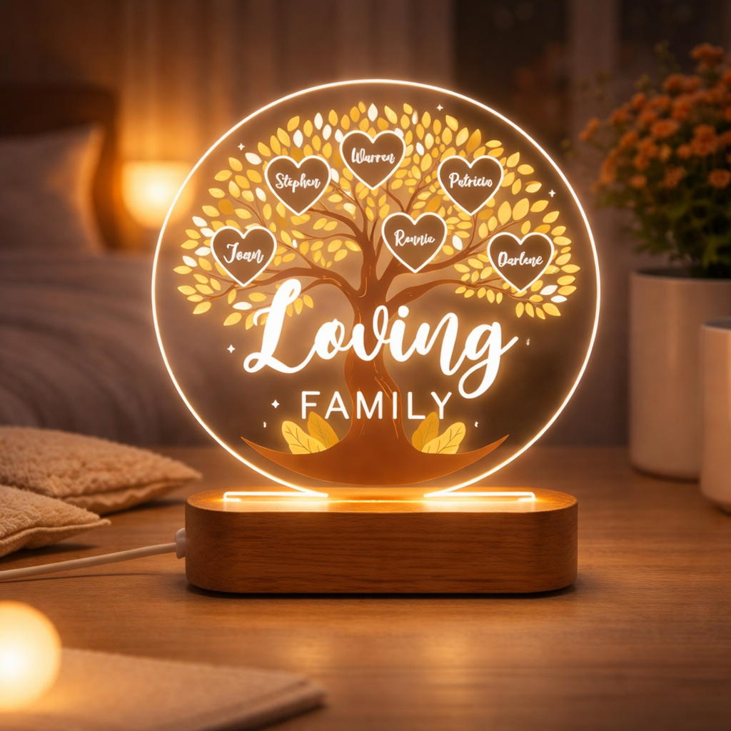 Tree of Life Names Night Light Mother's Day Gift, Family Tree Night Light, Custom Night Light with Kids Names, Birthday Gifts, Gifts for Mom