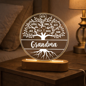 Personalized Night Light Mother's Day Gift with Kids Names, Family Tree Night Light, Custom Family Gift for Mom, Mama, Grandma Gifts