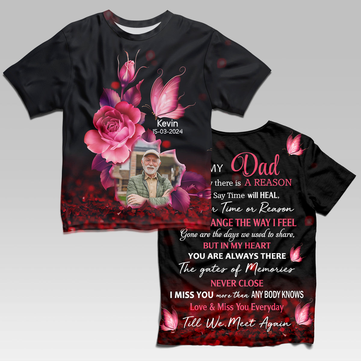 In My Heart You Are Always There - Personalized 3D All Over Print Shirt - Memorial
