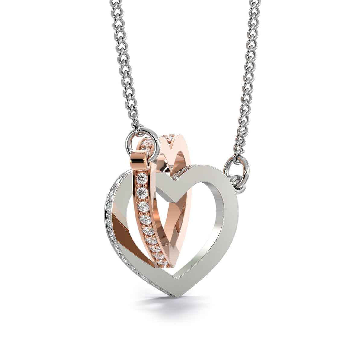 To My Sister You Are The Best Friend Of My Heart Necklace With Message Card, Birthday Gift, Meaningful Gift For Sister, Love From Sis. Interlocking+Hearts+Necklace+R2.jpg