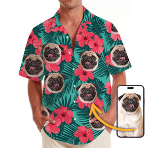 Island Pals Shirt - Personalized Custom Dog Photo Hawaiian Shirt