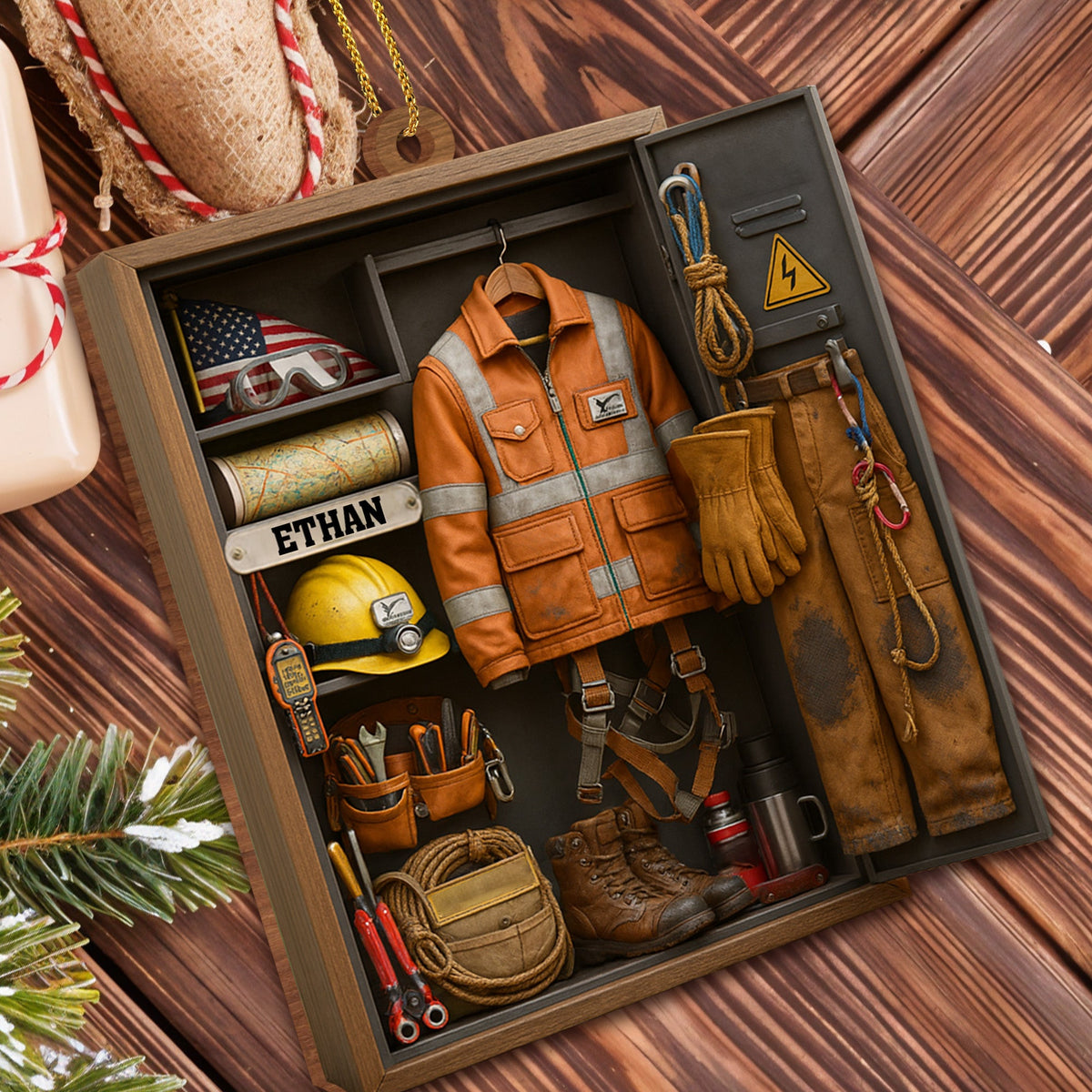 Capture The Spirit Of Adventure And Hard Work, Custom Wood Ornament, Gift For Craftsmen And Workers