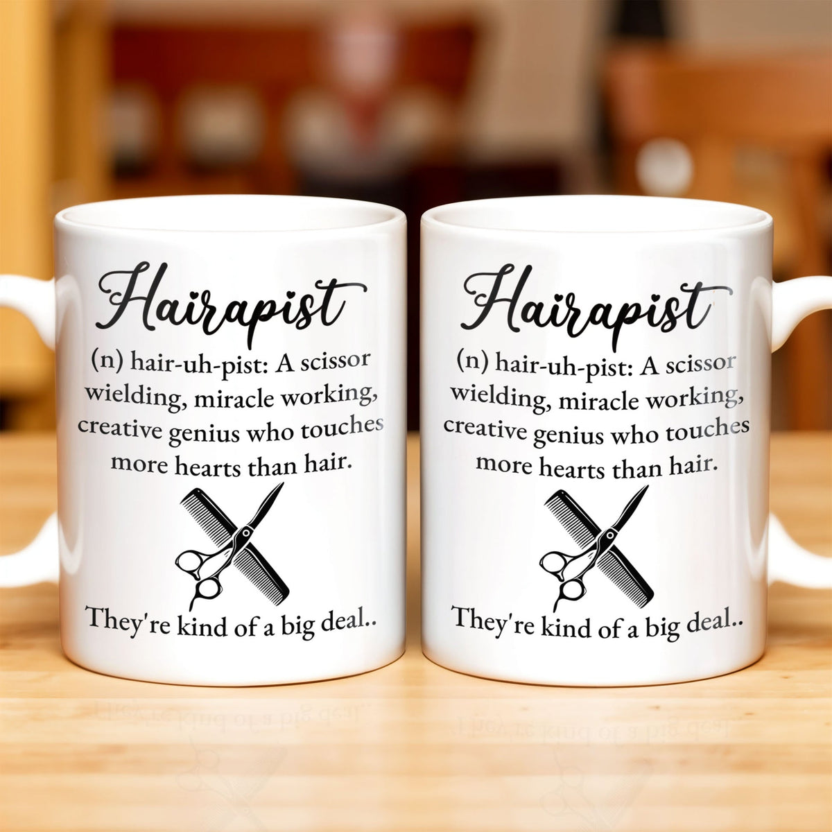 Hairapist Creative Genius Who Touches Hearts, Coffee Mug, Gift For Beauticians and Stylists