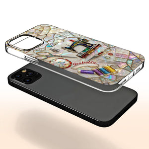 Celebrate Your Creativity,Personalized Clear Phone Case,Gift For Craft Enthusiasts