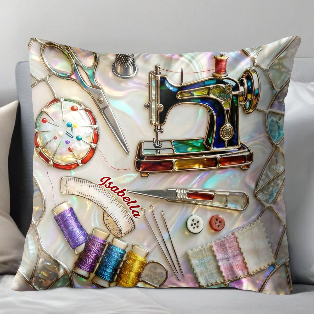 A Keepsake Of Precious Crafting Memories, Personalized Custom Pillow, Gift For Crafters And DIY Enthusiasts